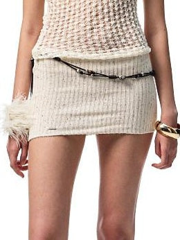 1JINN STUDIO Elegant Solid High Waist Sheath Sleeveless Off Shoulder Casual Mini Dresses
