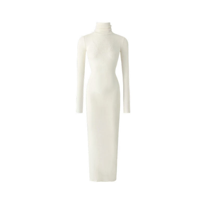 1JINN_STUDIO_Figure_Shaping_Viscose_Bodycon_High_Neck_Long_Sleeve_Street_Women_Midi_Dresses_MISSTT