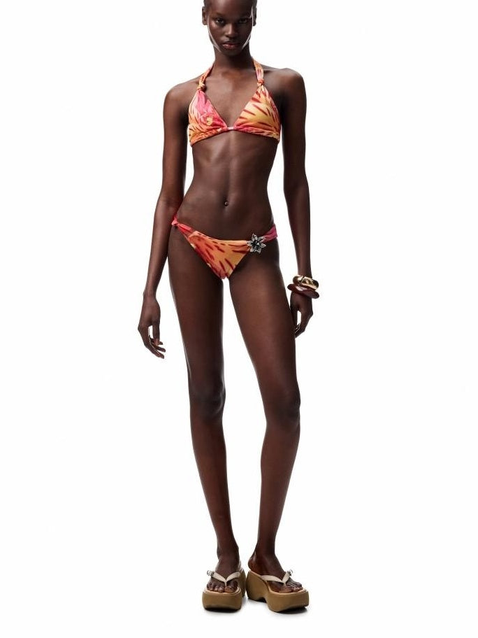1JINN STUDIO Flattering Floral Print With Removable Pads Two Piece Beach Swim Bikini Sets