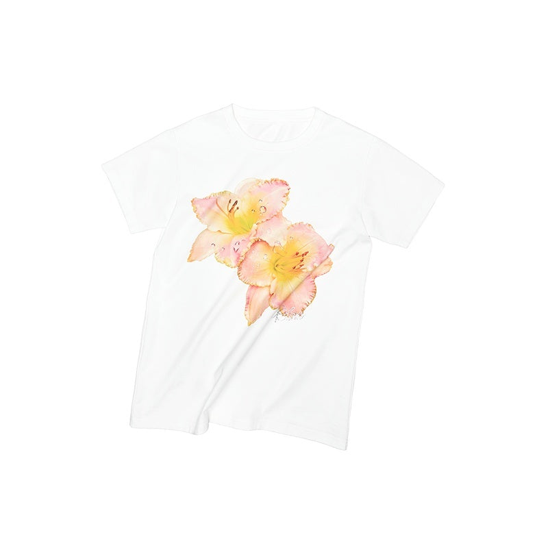 1JINN_STUDIO_Floral_Print_Cotton_Blend_Straight_Fit_Commuter_Women_Short_Sleeve_T-Shirts_MISSTT