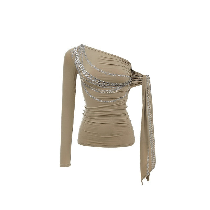1JINN_STUDIO_Fringe_Office_Loose_Oblique_Neck_Womens_Printed_Nylon_Long_Sleeve_T-Shirts_MISSTT
