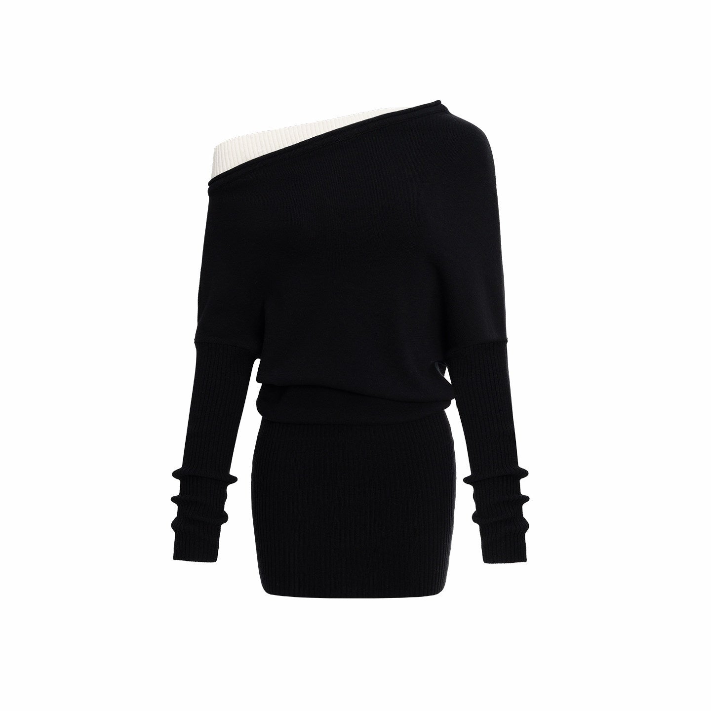 1JINN_STUDIO_High_Waist_Faux_Layered_A_Line_Asymmetry_Long_Sleeve_Casual_Cotton_Mini_Dresses_MISSTT