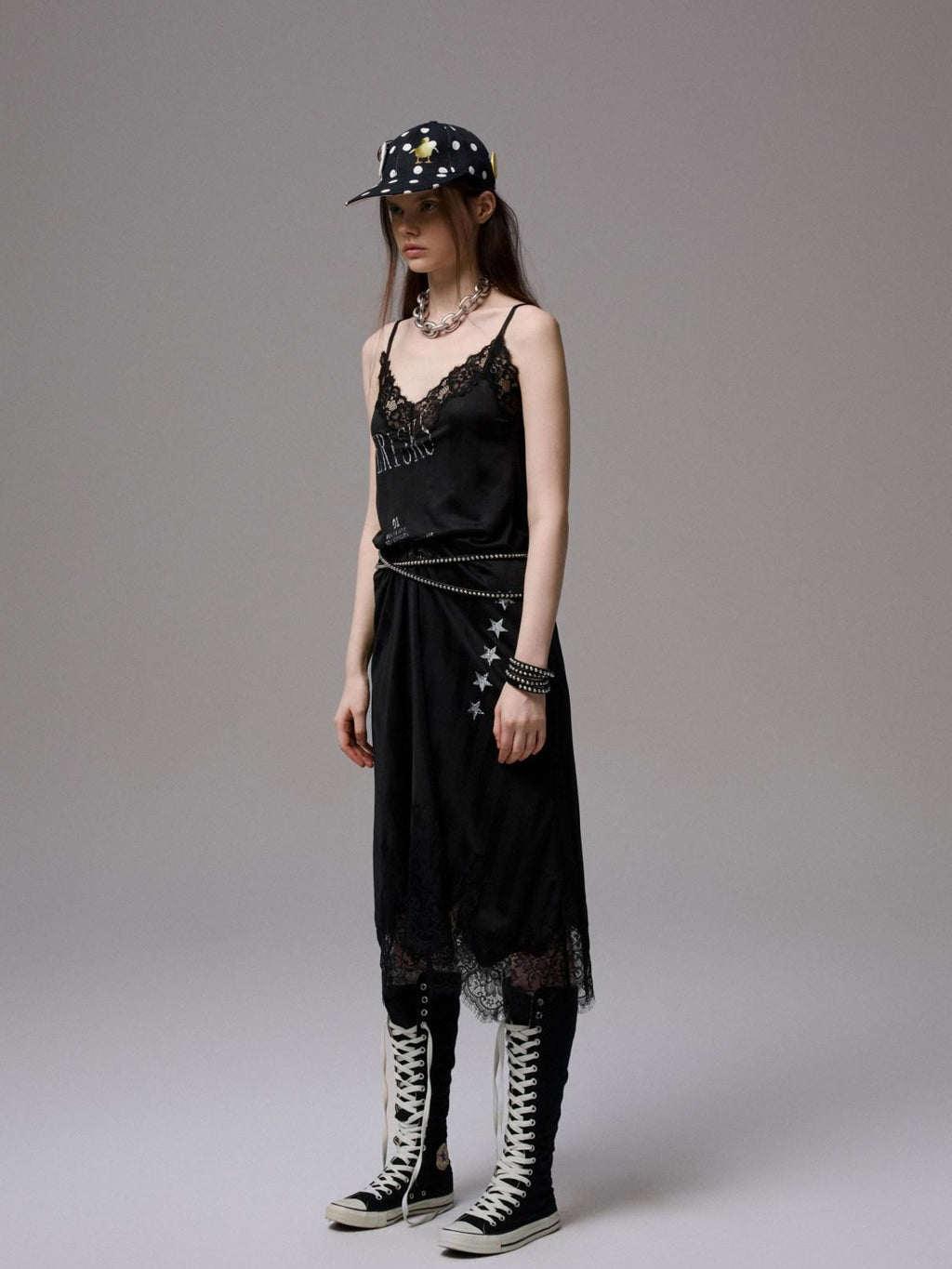 1JINN STUDIO High Waist Ins Style Strappy Zipper Casual Women Polyester Midi Dresses