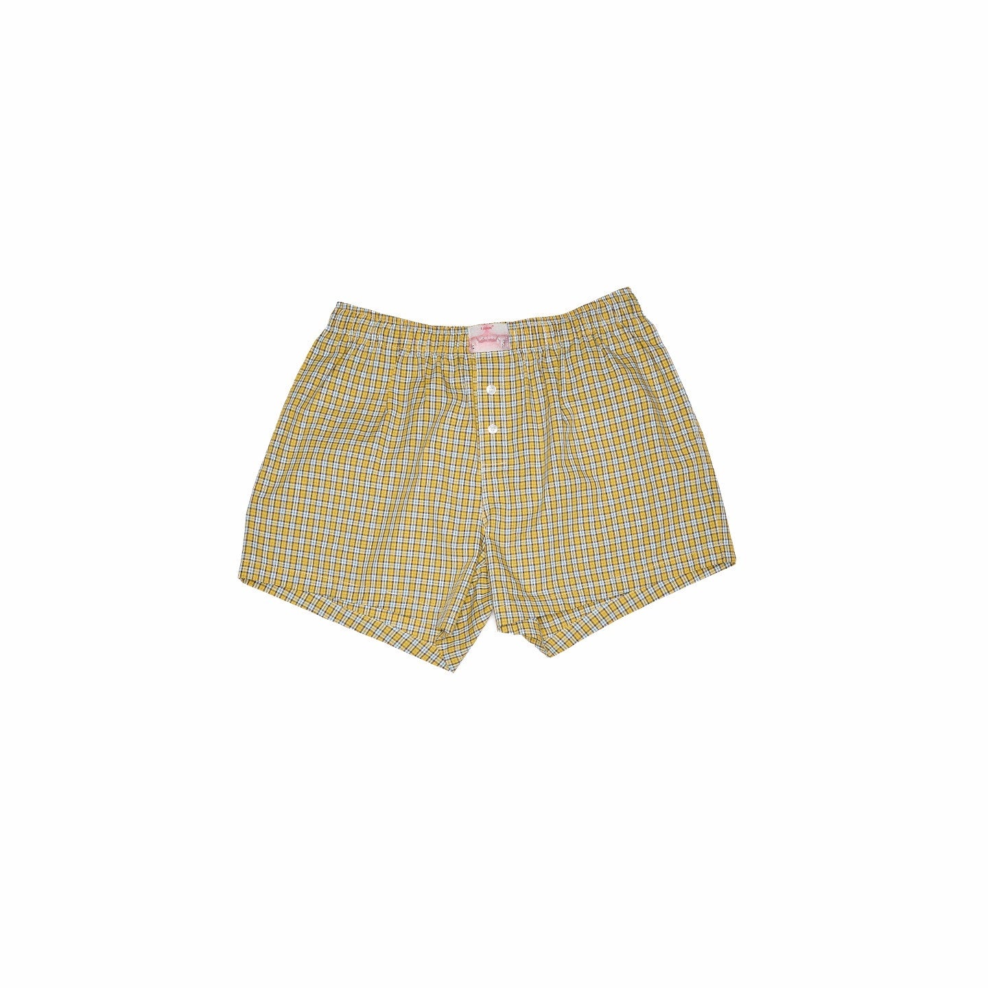 1JINN_STUDIO_High_Waist_Pure_Cotton_Button_Casual_Straight_Cut_Women_Plaid_Mini_Shorts_MISSTT