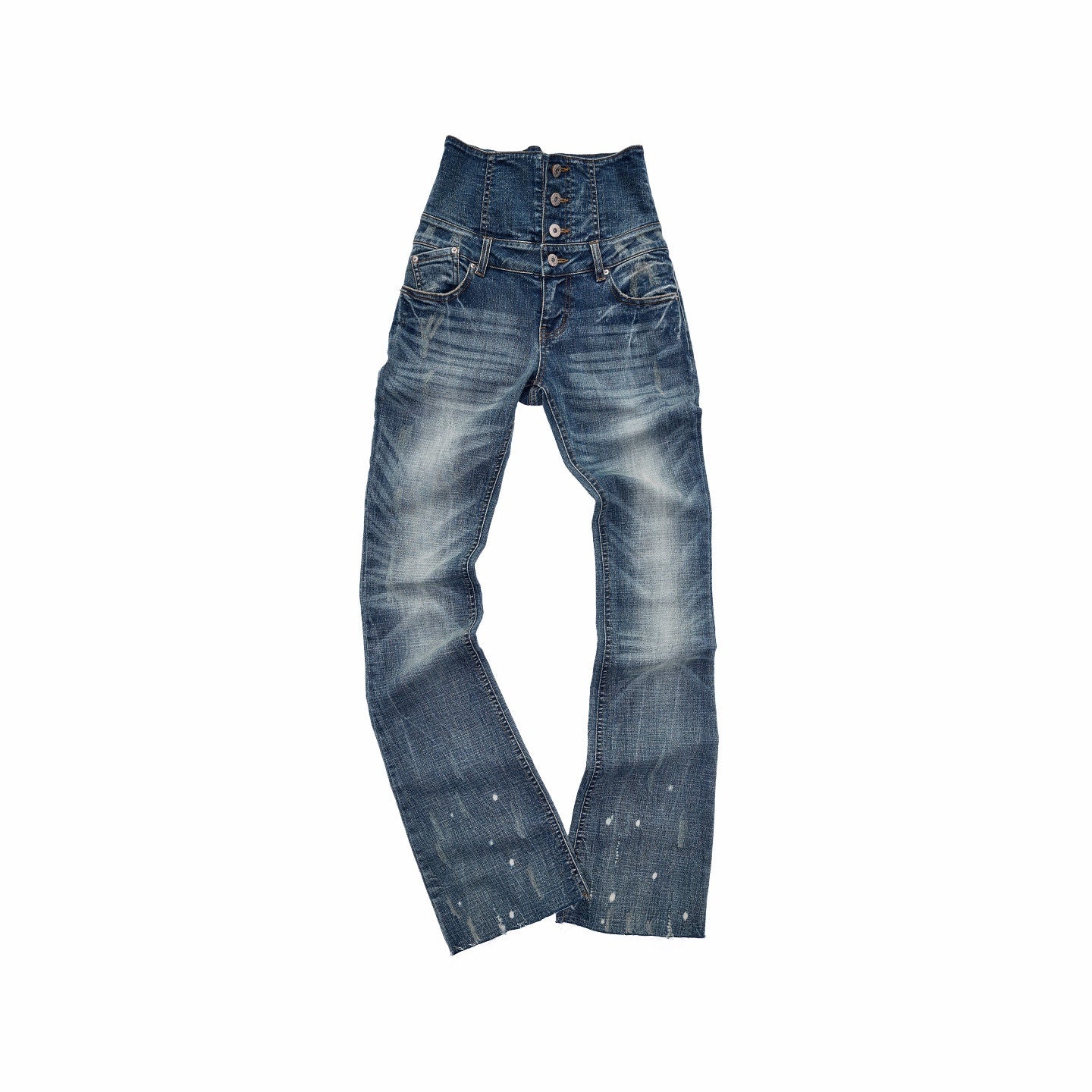 1JINN_STUDIO_High_Waist_Washed_Vintage_Tie_Slim_Women_Button_Closure_Rigid_Bootcut_Jeans_MISSTT
