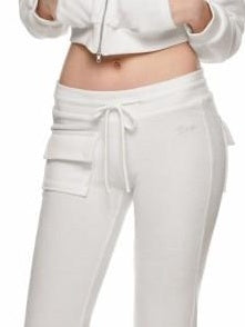1JINN STUDIO Hooded Zip Cropped Top Slim Long Pants Casual Women Lounge Top & Pants Sets
