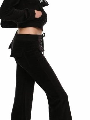 1JINN STUDIO Hooded Zip Cropped Top Slim Long Pants Casual Women Lounge Top & Pants Sets