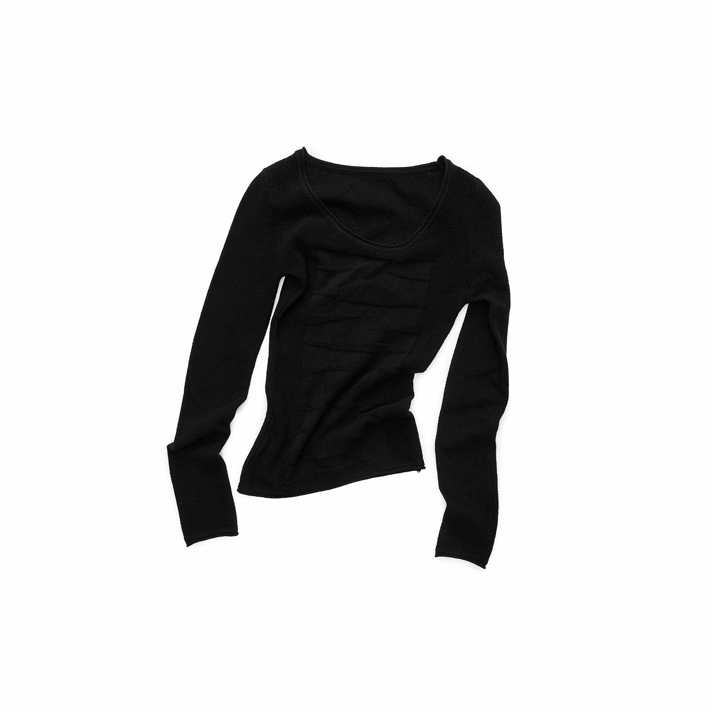 1JINN_STUDIO_Layering_Slim_Fit_Crew_Neck_Women_Solid_Black_Camel_Olive_Long_Sleeve_T-Shirts_MISSTT
