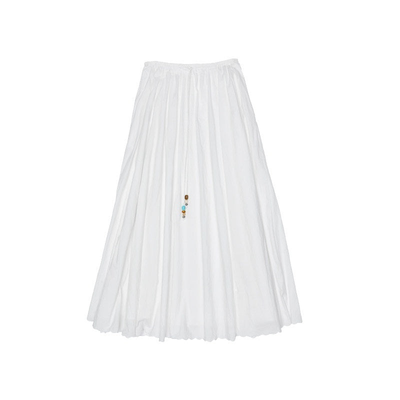 1JINN_STUDIO_Lightweight_100%_Cotton_Tie_Waist_A_Line_Mid_Waist_Girls_Casual_Maxi_Skirts_MISSTT