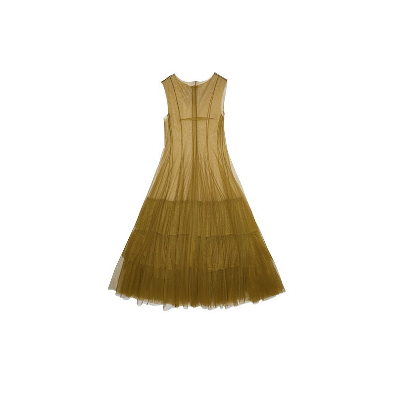 1JINN_STUDIO_Lightweight_Nylon_Casual_A_Line_Sleeveless_Slip_Women_Solid_Midi_Dresses_MISSTT
