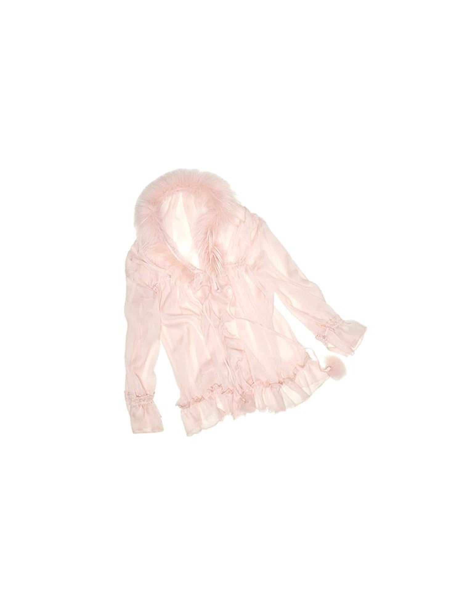 1JINN STUDIO Lightweight Warm French Pleated Loose V-neck Long Sleeve Blouses