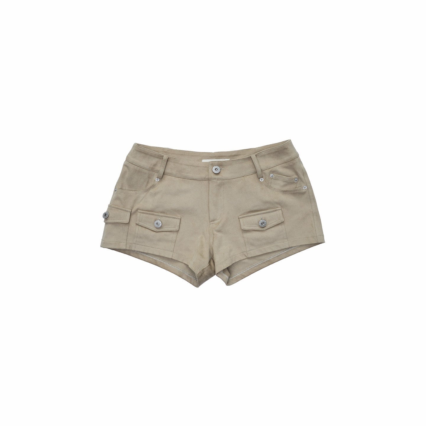 1JINN_STUDIO_Low_Rise_Cargo_Button_Fly_Stretch_Utility_Women_Casual_Mini_Shorts_MISSTT