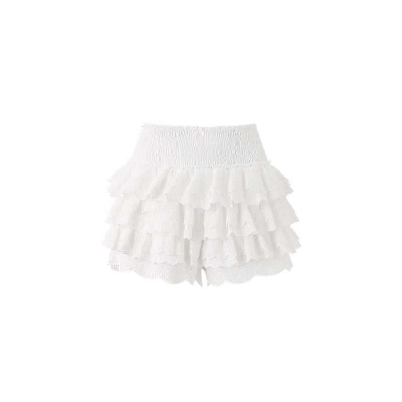 1JINN_STUDIO_Low_Waist_Lace_Cotton_Slim_Fit_Street_Style_Solid_Color_Women_Mini_Shorts_MISSTT