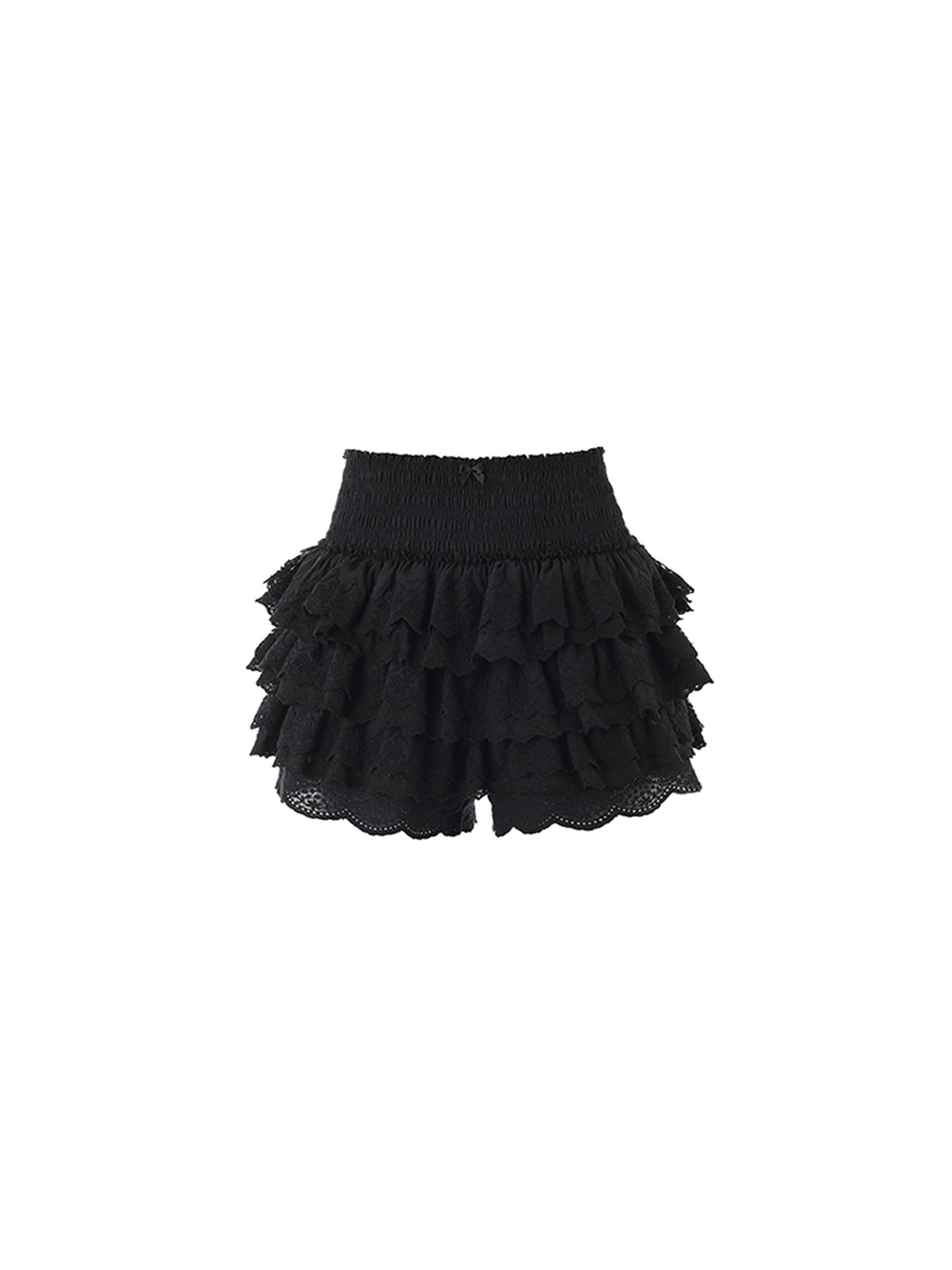 1JINN STUDIO Low Waist Lace Cotton Slim Fit Street Style Solid Color Women Mini Shorts