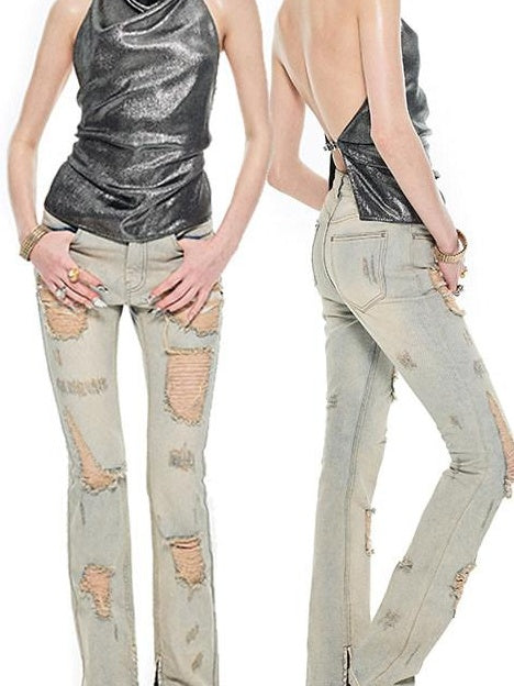 1JINN STUDIO Metallic Shimmer Halter Slim Fit Unpadded Womens Polyester Tank Tops