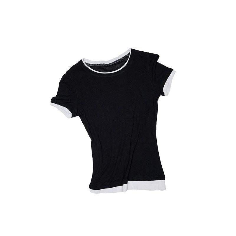 1JINN_STUDIO_Moisture_Wicking_Commuter_Slim_Patchwork_Cotton_Round_Neck_Short_Sleeve_T-Shirts_MISSTT