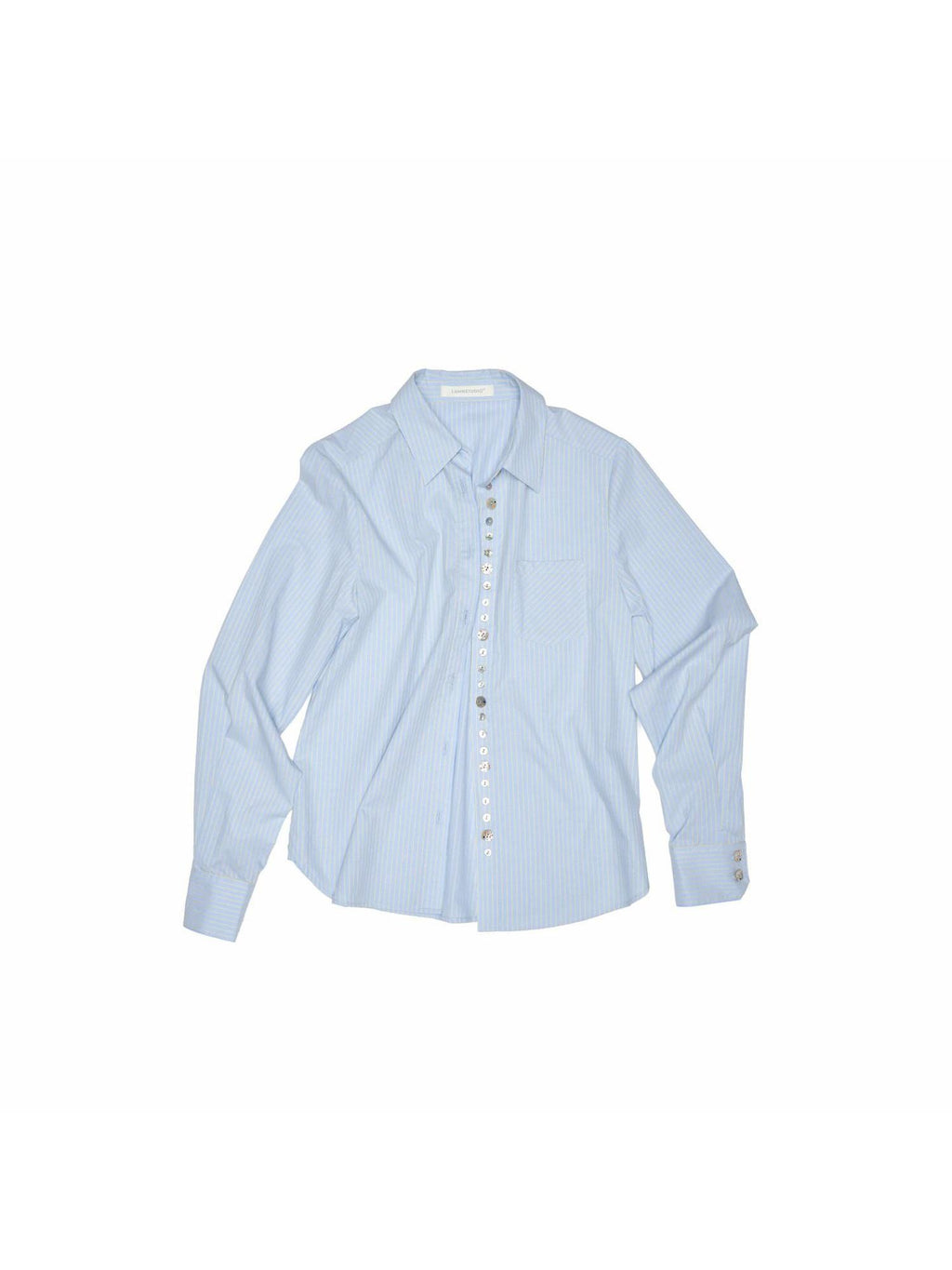 1JINN STUDIO Moisture Wicking Cotton Slim Fit Polo Collar Long Sleeve Striped Women Shirts