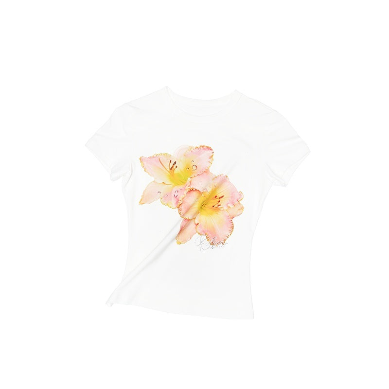 1JINN_STUDIO_Moisture_Wicking_Stretch_Cotton_Slim_Floral_Print_Women_Short_Sleeve_T-Shirts_MISSTT