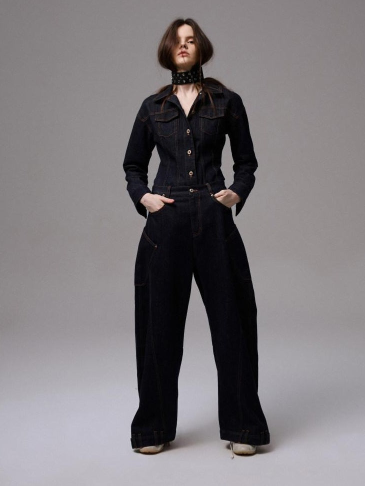 1JINN STUDIO Non Deforming Commuter Slim Polo Button Placket Women Cotton Top & Pants Sets