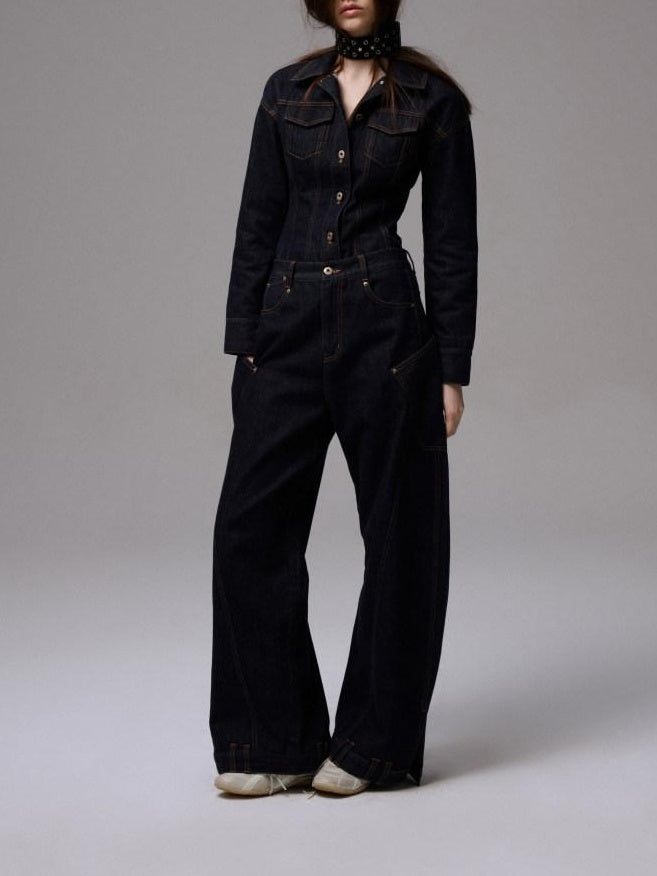 1JINN STUDIO Non Deforming Commuter Slim Polo Button Placket Women Cotton Top & Pants Sets