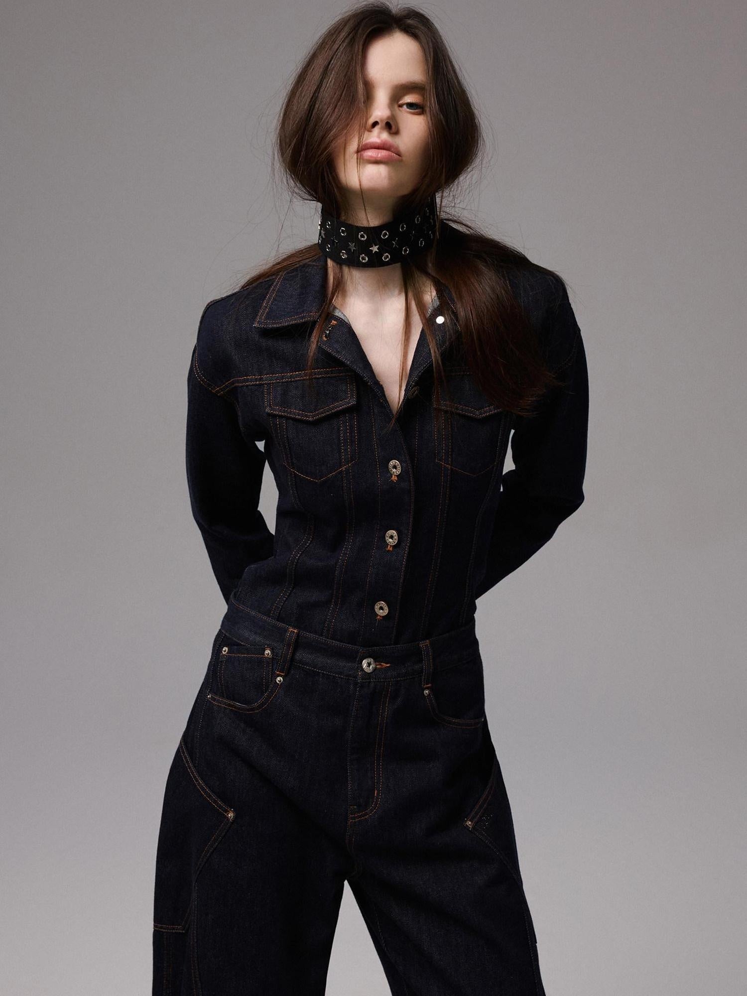 1JINN STUDIO Non Deforming Commuter Slim Polo Button Placket Women Cotton Top & Pants Sets