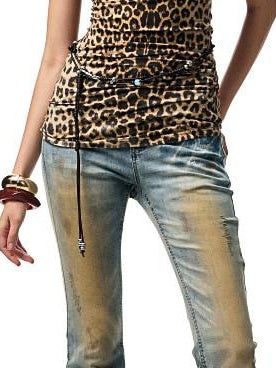 1JINN STUDIO Open Back Versatile Slim Fit Floral Leopard Print Women Viscose Tank Tops