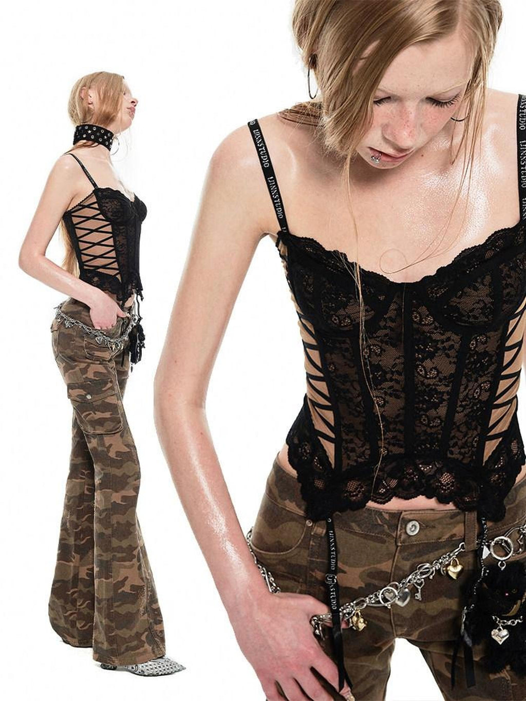 1JINN STUDIO Original Design Slim Fit Nylon Spandex Cropped Women No Padding Solid Camisoles
