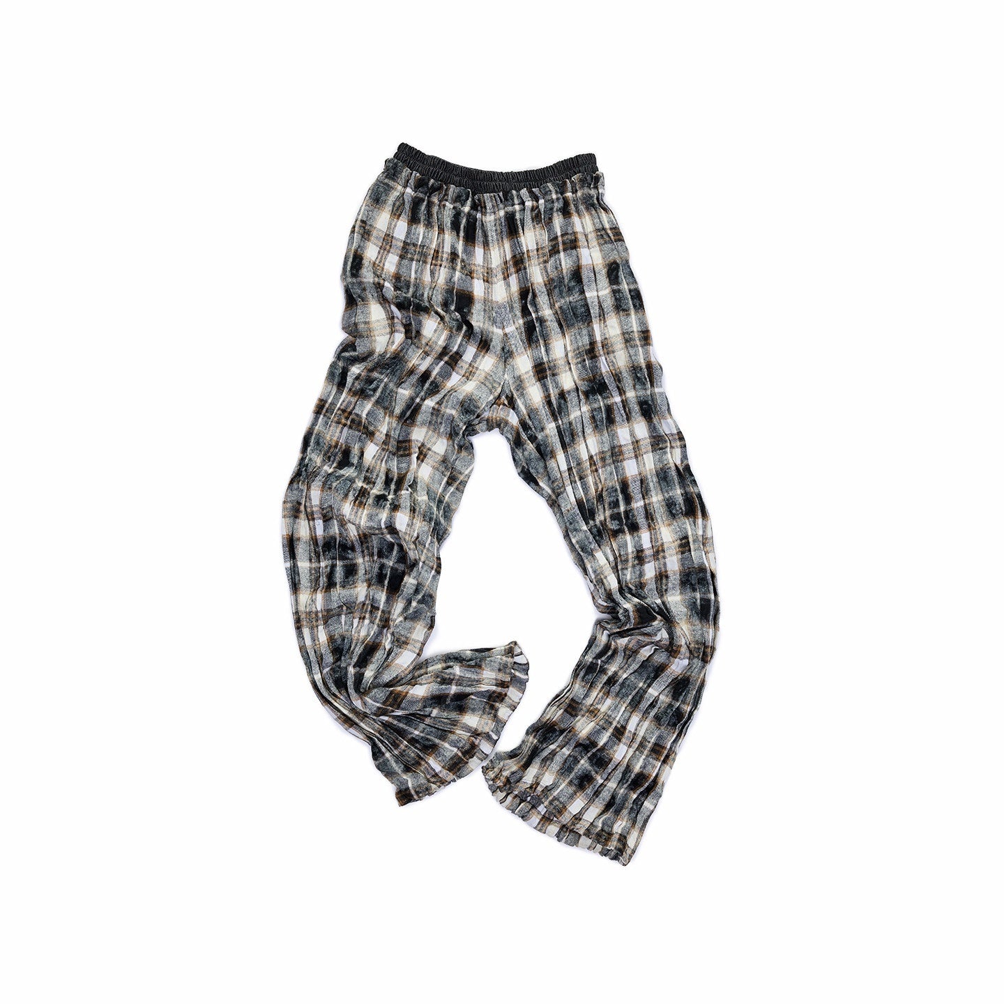 1JINN_STUDIO_Pressed_Pleated_Plaid_Low_Waist_American_Cargo_Style_For_Women_Wide_Leg_Pants_MISSTT