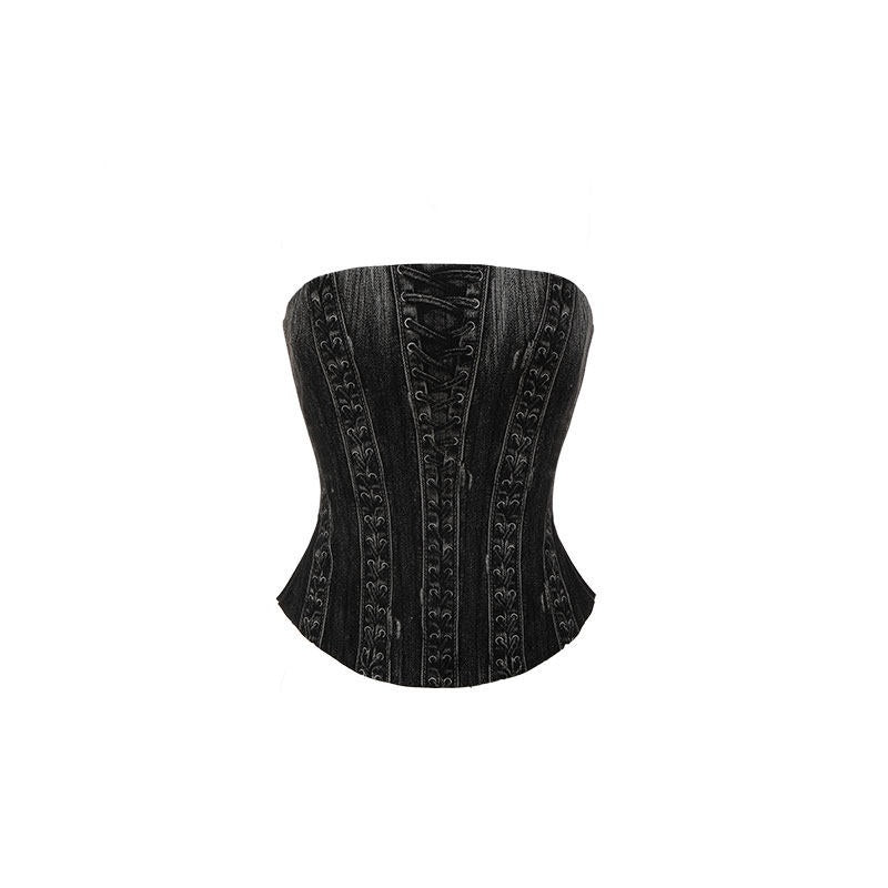 1JINN_STUDIO_Printed_Slim_Fit_Street_Style_For_Women_Black_Denim_No_Pad_Tube_Tops_MISSTT