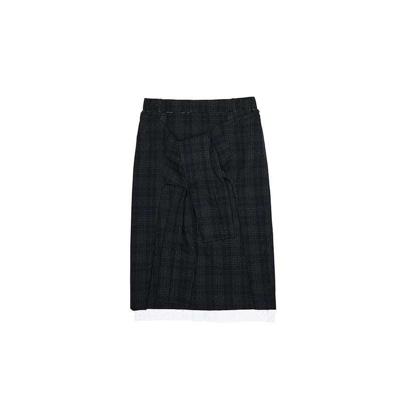 1JINN_STUDIO_Pure_Cotton_Straight_Mid_Waist_Office_Green_Plaid_Young_Women_Midi_Skirts_MISSTT