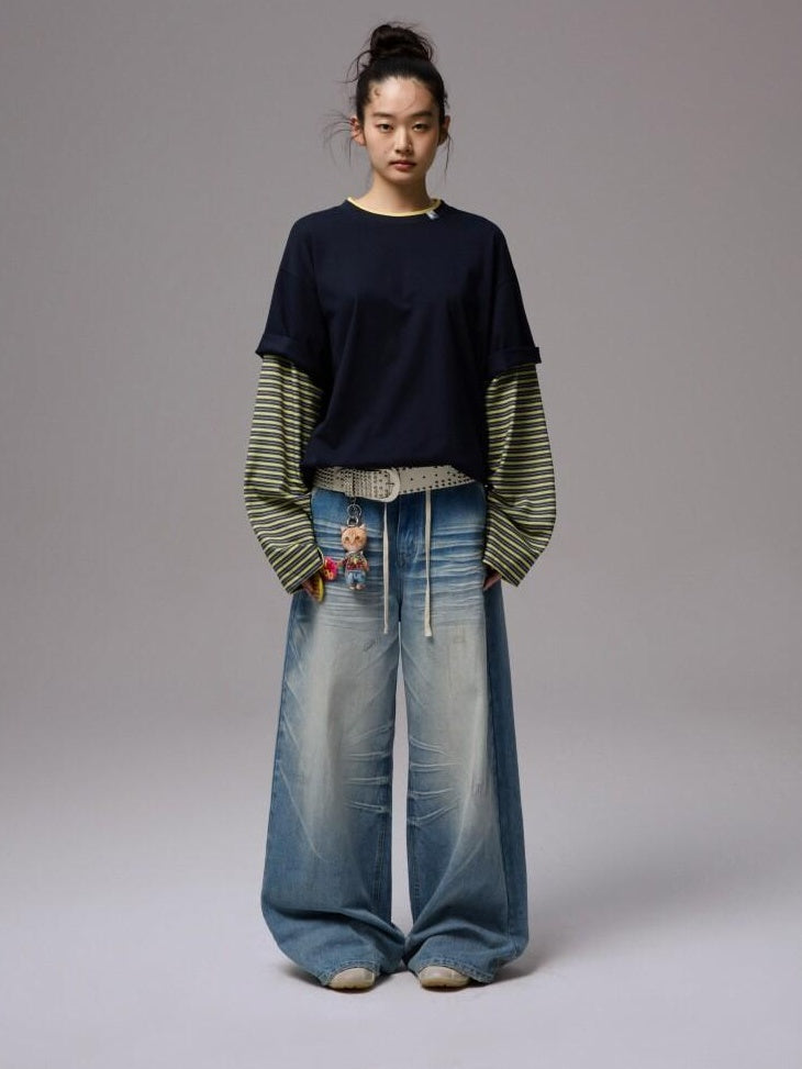 1JINN STUDIO Quick Dry Patchwork Cross Print Slim Commuter Women Oversized T-Shirts