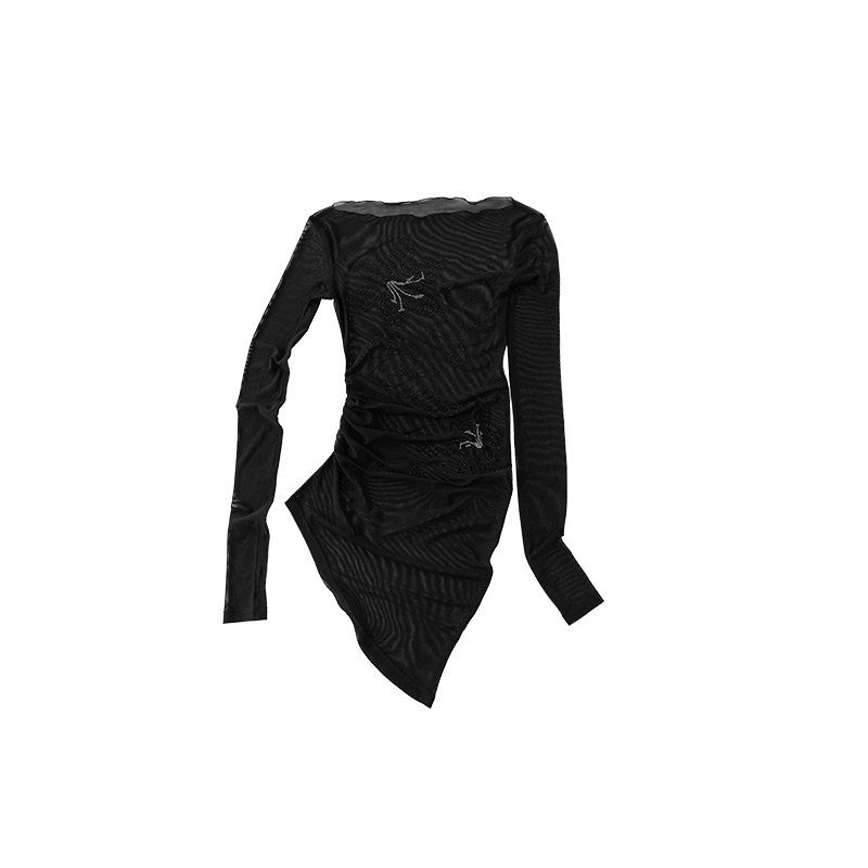 1JINN_STUDIO_Quick_Dry_Rhinestone_Floral_Office_Slim_Boat_Neck_Womens_Long_Sleeve_T-Shirts_MISSTT