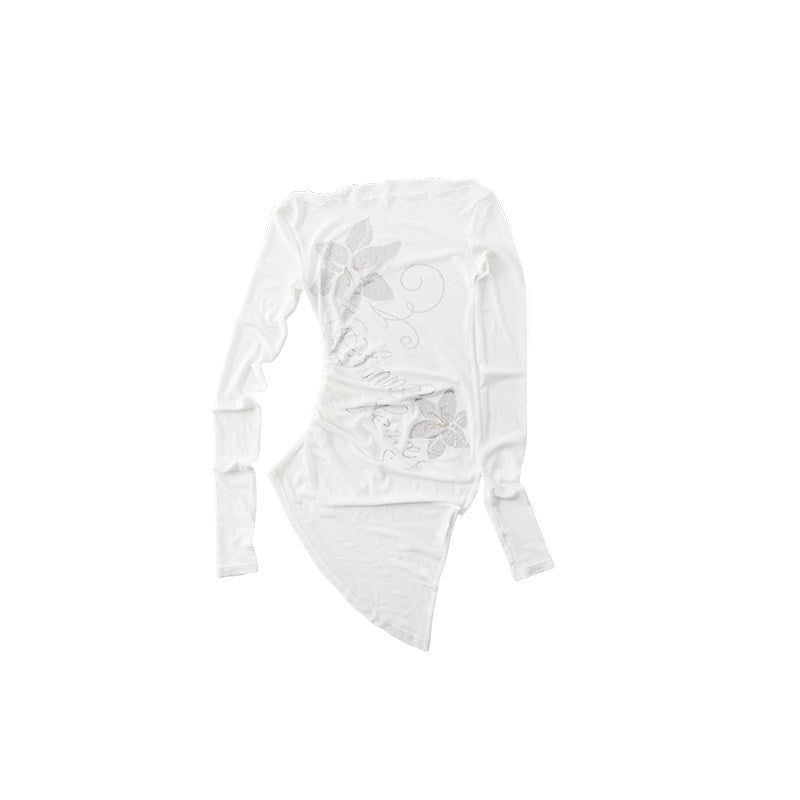 1JINN_STUDIO_Quick_Dry_Rhinestone_Floral_Office_Slim_Boat_Neck_Womens_Long_Sleeve_T-Shirts_MISSTT
