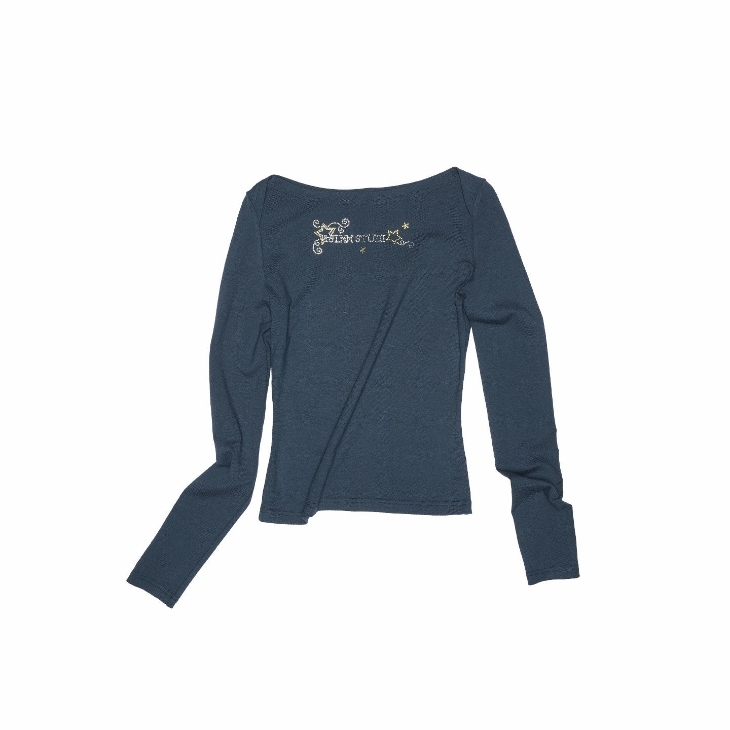 1JINN_STUDIO_Quick_Dry_Slim_Cross_Print_Office_Women_Boat_Neck_Long_Sleeve_T-Shirts_MISSTT