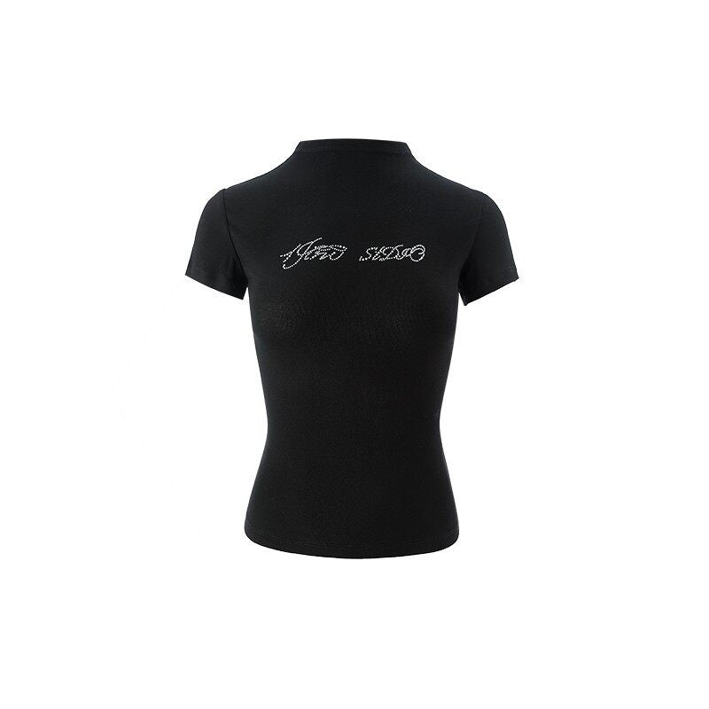 1JINN_STUDIO_Rhinestone_Slim_Fit_Street_Cropped_Round_Neck_Women_Short_Sleeve_T-Shirts_MISSTT