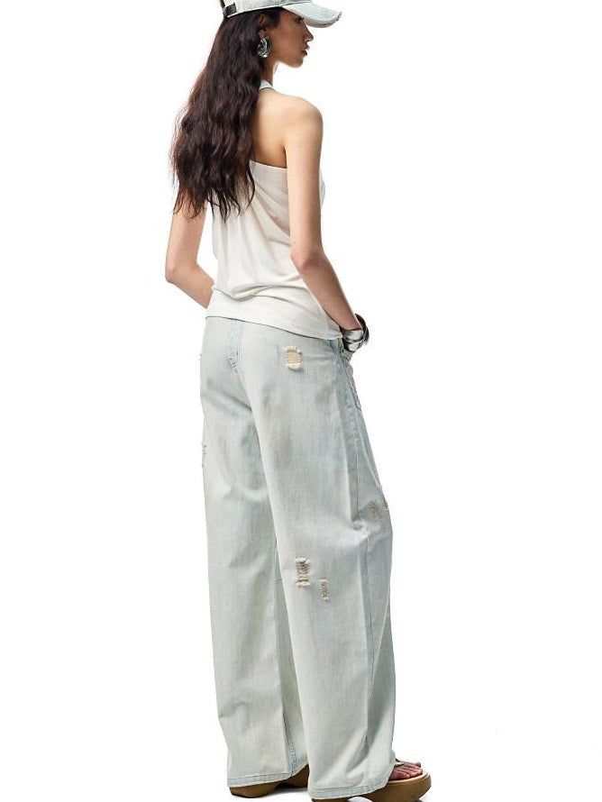 1JINN STUDIO Ruched High Stretch Slim Halter V-neck Recycled Fiber Solid Color Tank Tops