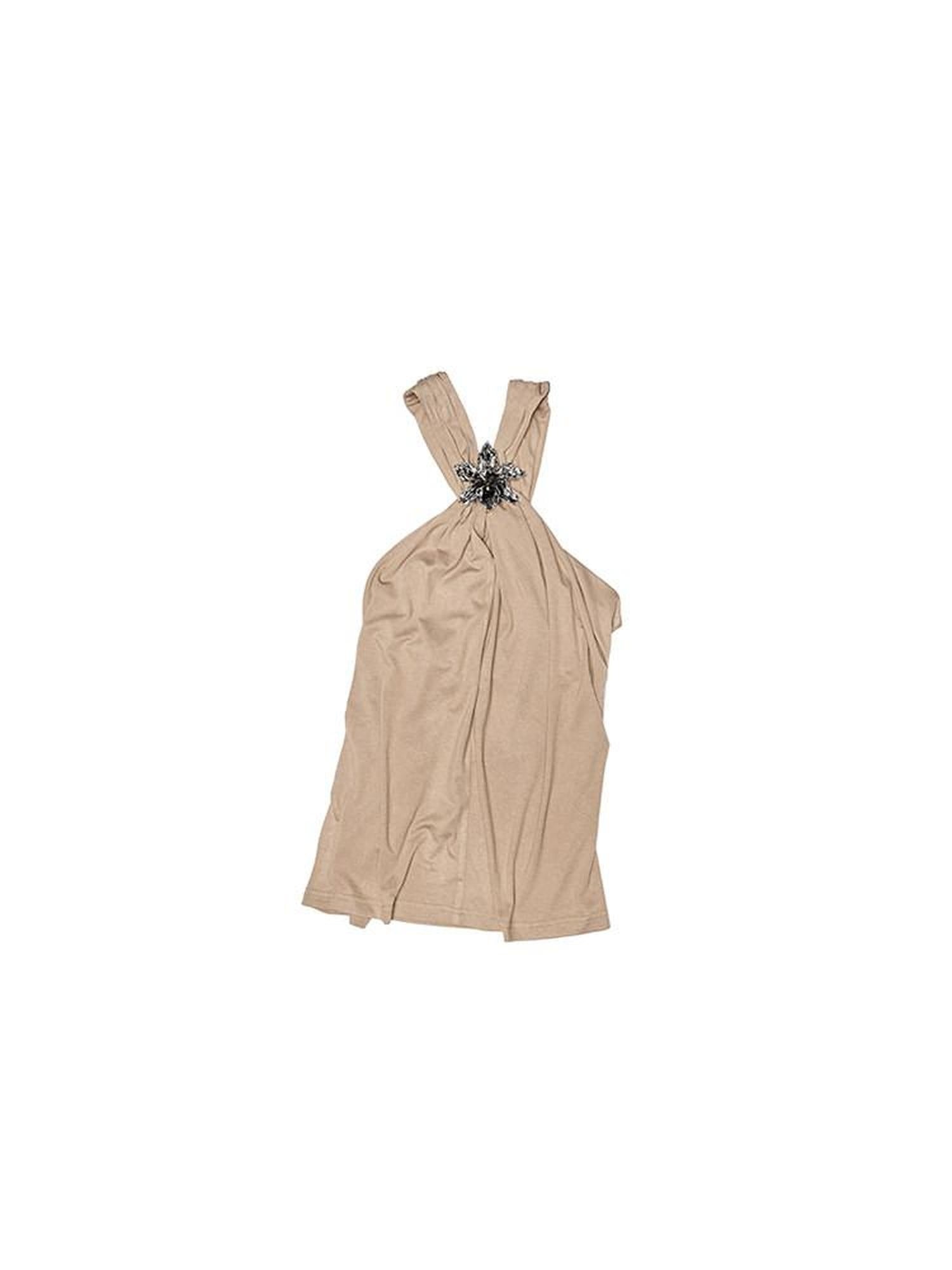 1JINN STUDIO Ruched High Stretch Slim Halter V-neck Recycled Fiber Solid Color Tank Tops
