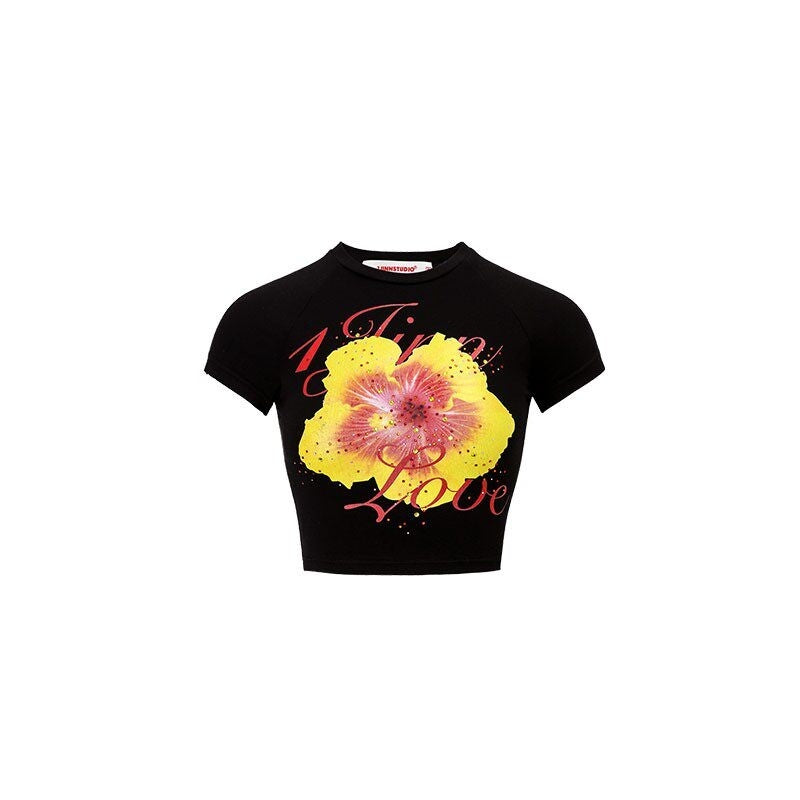 1JINN_STUDIO_Sexy_Floral_Print_Slim_Fit_Short_Sleeve_Round_Neck_Women_Basic_Crop_Tops_MISSTT