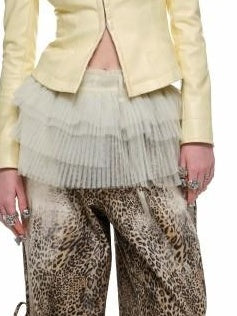 1JINN STUDIO Slim Fit Commuter Round Neck Button Front Women Silver Yellow Leather Jackets