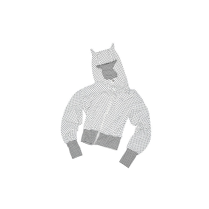 1JINN_STUDIO_Slim_Fit_Cropped_Hooded_Polka_Dot_Long_Sleeve_Commuter_Women_Zip_Hoodies_MISSTT