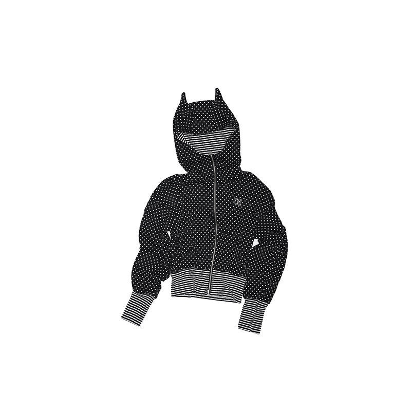 1JINN_STUDIO_Slim_Fit_Cropped_Hooded_Polka_Dot_Long_Sleeve_Commuter_Women_Zip_Hoodies_MISSTT