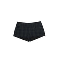 1JINN_STUDIO_Slim_Fitted_Casual_Natural_Waist_Women_Black_Green_Plaid_Mini_Shorts_MISSTT