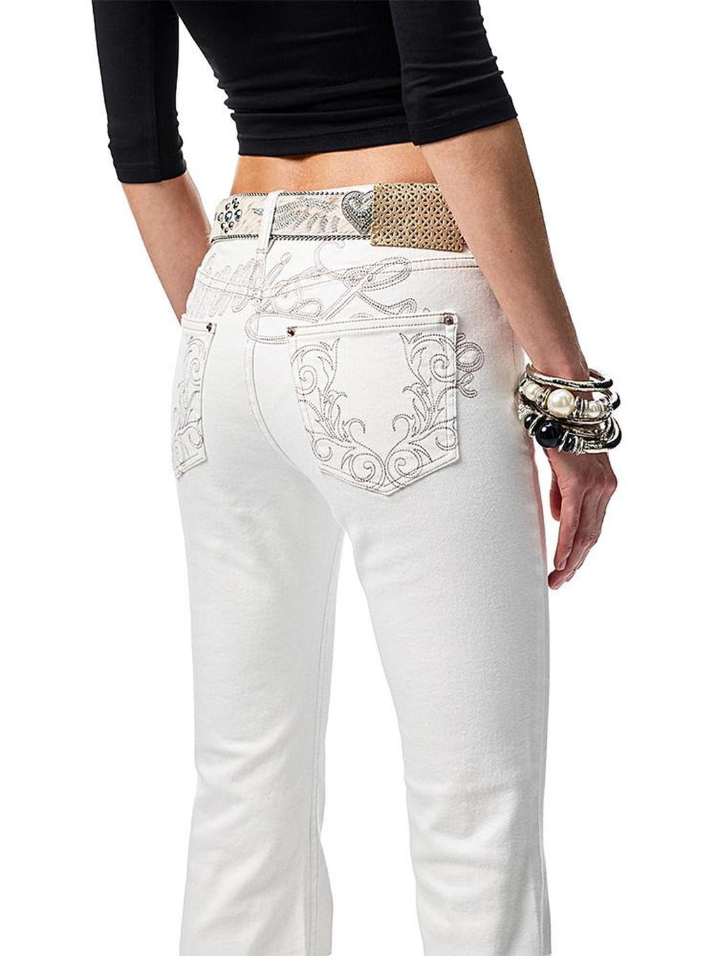 1JINN STUDIO Slim Low Waist Zipper Casual Skinny Slight Stretch Women Black Flared Jeans