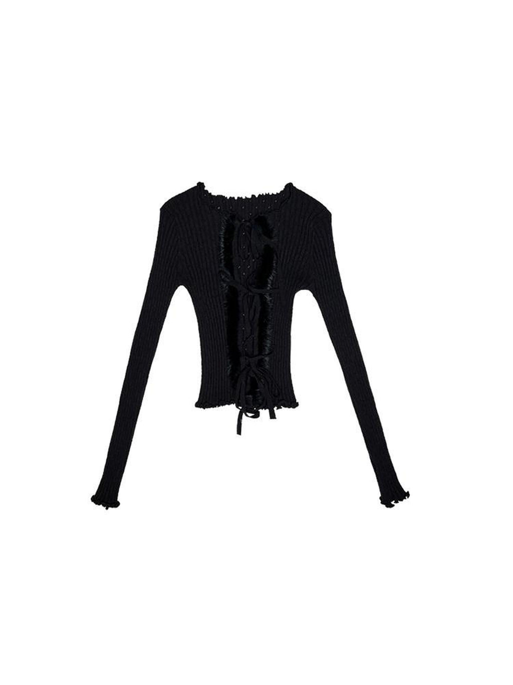 1JINN STUDIO Slim Tie Waist Commuter Knit Long Sleeve Button Solid Colors Women Cardigans