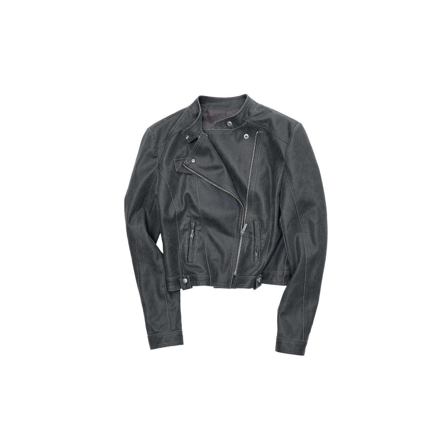 1JINN_STUDIO_Slimming_Casual_Slim_Fit_Pu_Short_Zip_Neck_For_Women_Washed_Leather_Jackets_MISSTT
