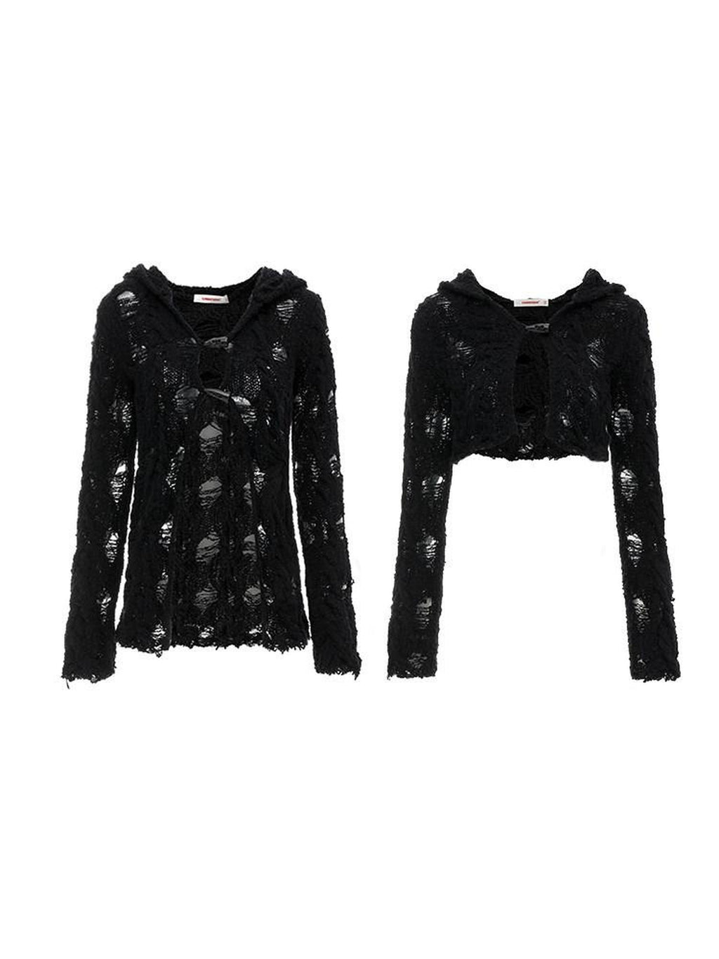 1JINN STUDIO Soft Cotton Blend Hooded Open Front Office Knitwear For Women Long Sleeve Cardigans