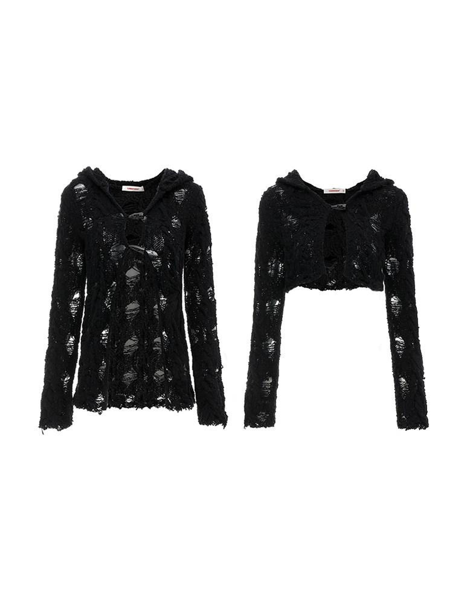 1JINN STUDIO Soft Cotton Blend Hooded Open Front Office Knitwear For Women Long Sleeve Cardigans