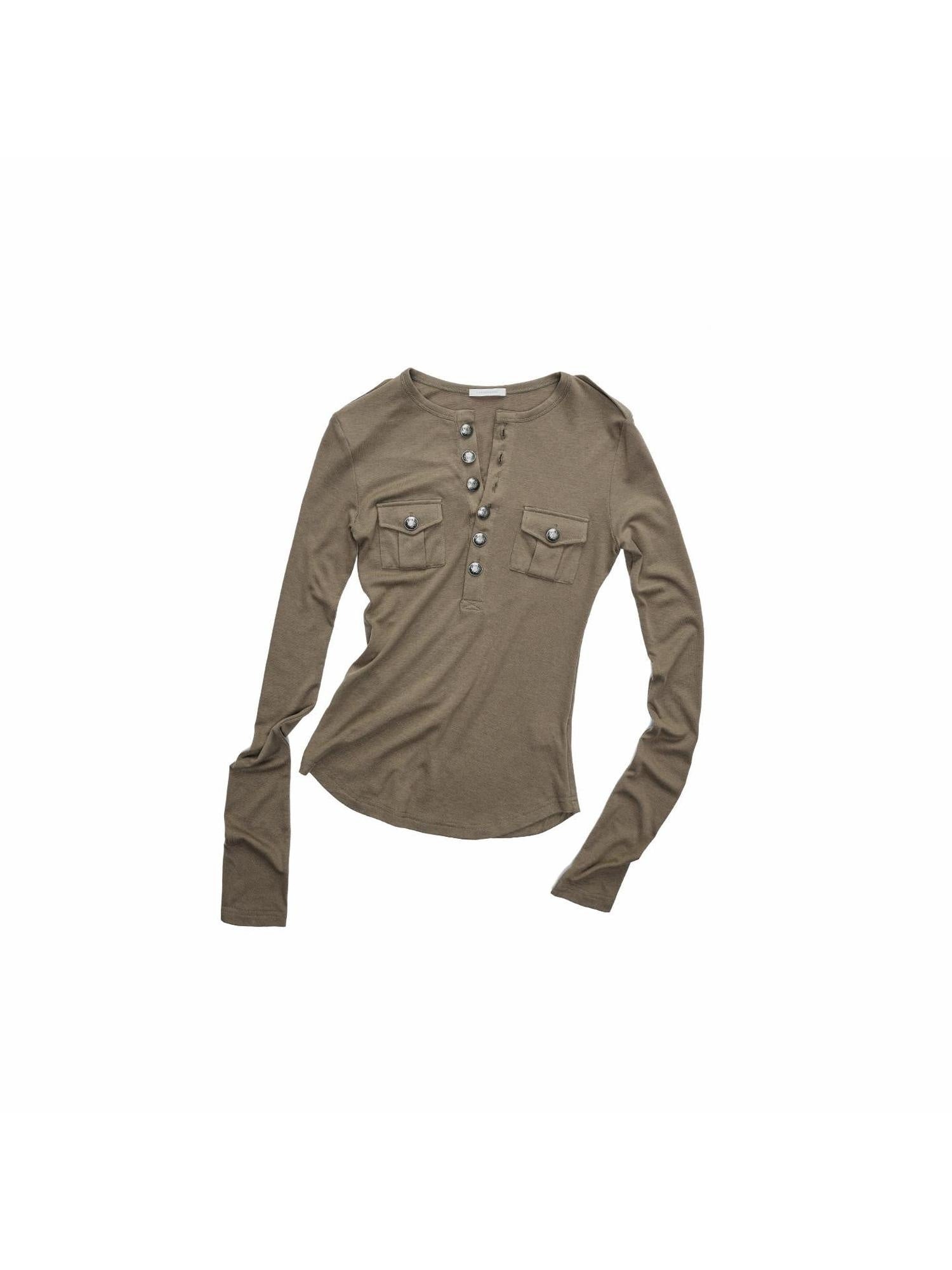 1JINN STUDIO Soft Lyocell Knit Slim Long Sleeve Short Button Pocket Casual Women Mini Dresses