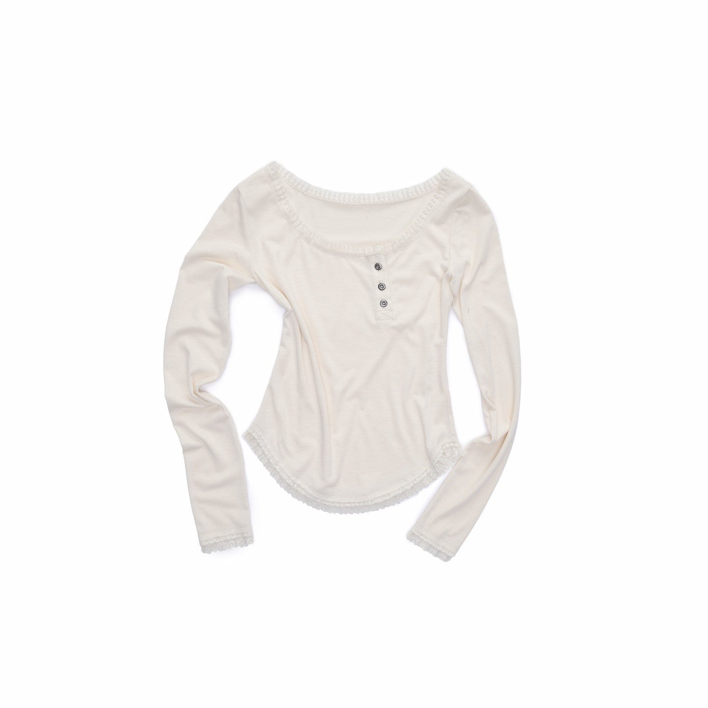 1JINN_STUDIO_Soft_Stretch_Lace_Trim_Slim_Fit_Casual_Women_Poly_Blend_Long_Sleeve_T-Shirts_MISSTT