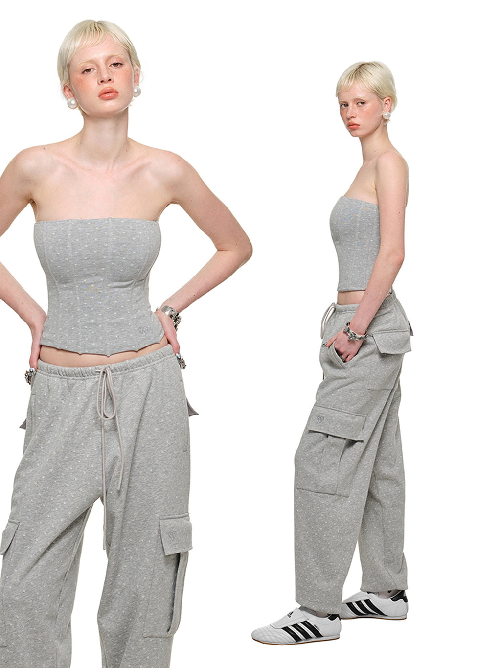 1JINN STUDIO Soft Stretch Slim Fit Office Cropped Women Non Padded Solid Color Tube Tops